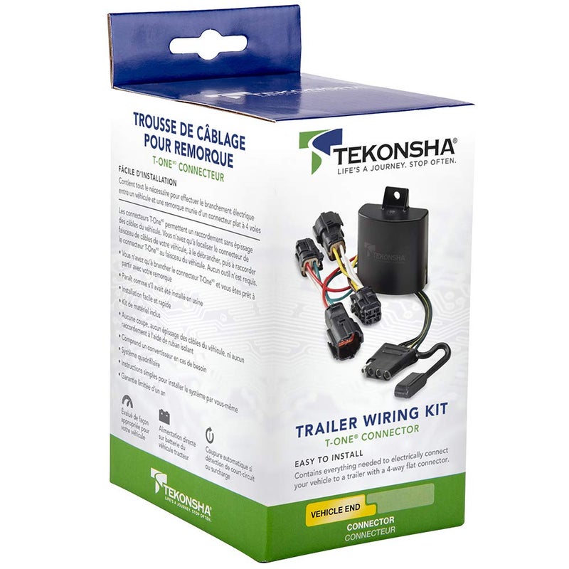Tekonsha T-OneÂ® T-Connector Harness, 4-Way Flat, Compatible with Select Mercedes-Benz GLC250, GLC300, GLC350e, GLC43 AMG, GLC63 AMG, GLC63 AMG S - Image 2